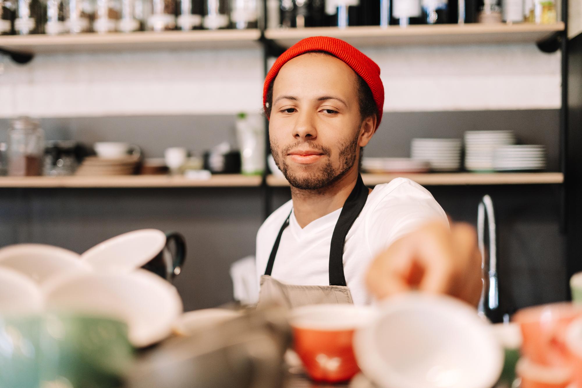 chef portrait in workshop setting
